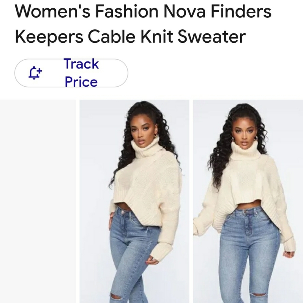 Finders keeper cable knit sweater - Cream